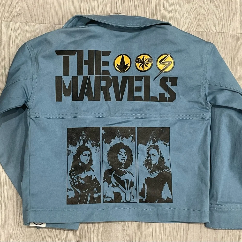 NWOT Walt Disney Parks The Marvels Blue‎ Girls Jacket  in Size 5/6